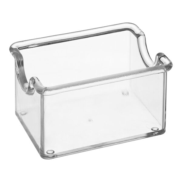 Choice 3 1/4" x 2 1/2" Clear Plastic Sugar Caddy