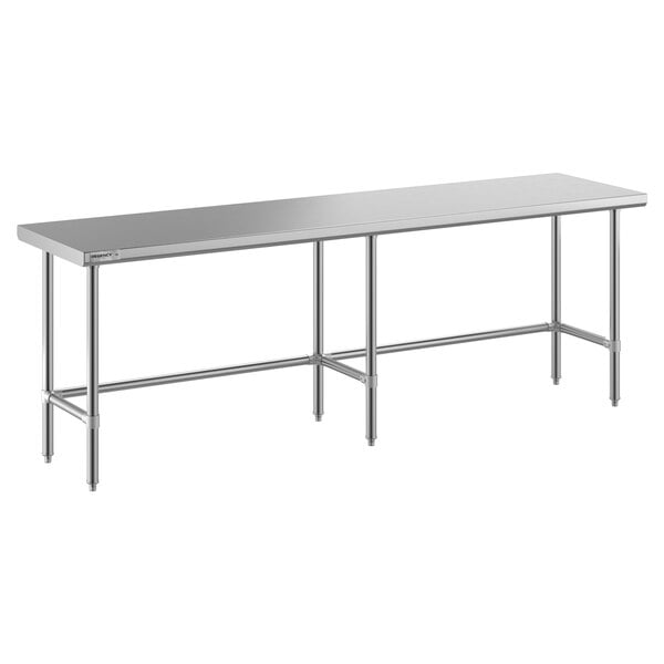 A Regency stainless steel open base work table.