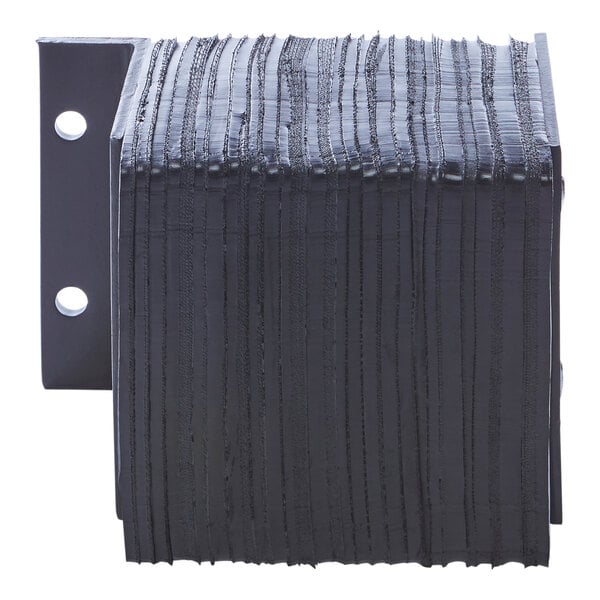 A horizontal laminated dock bumper with a flat side, measuring 10 inches by 6 inches by 14 inches.