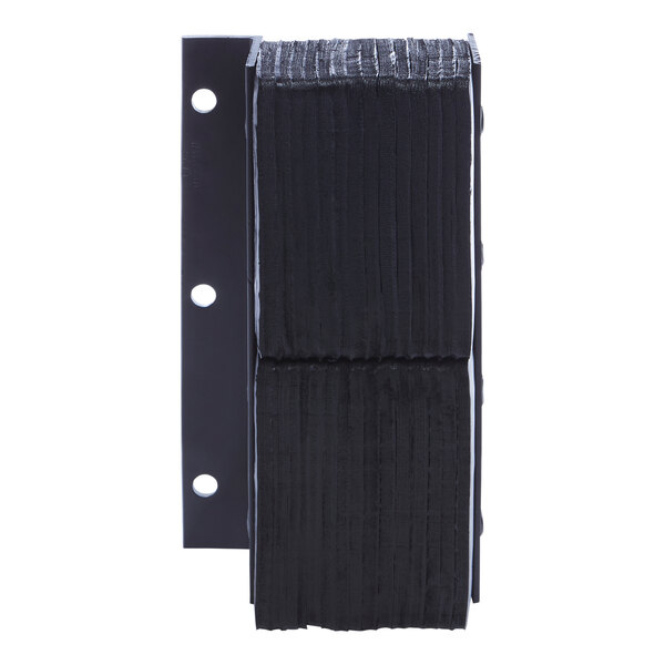 A vertical laminated dock bumper with a flat side, measuring 20 inches by 4 inches by 11 inches.