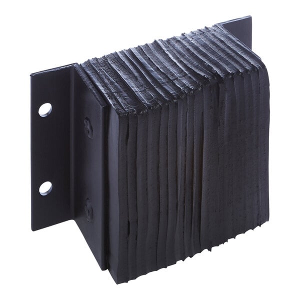 A black rectangular Ideal Warehouse metal plate with holes.