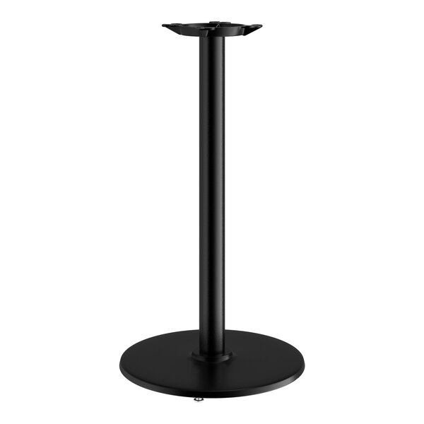 A Lancaster Table & Seating black cast iron bar height table base.