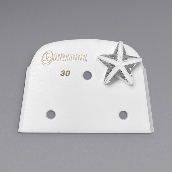 A white object with a star on it and text reading "Buster-1"