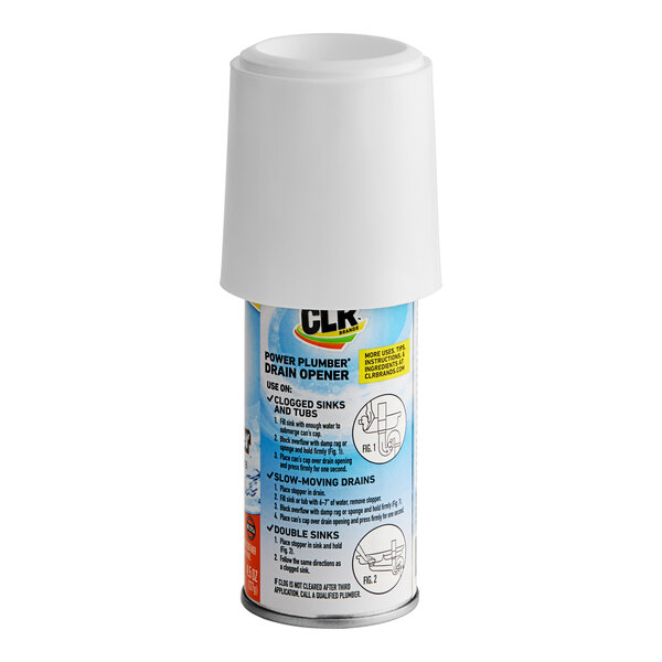 A CLR PRO PP-6 Clog-Free pressurized drain opener can.