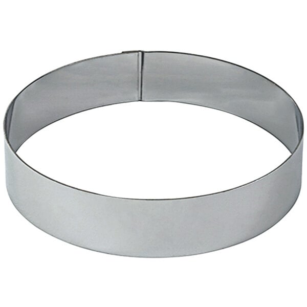 A Gobel stainless steel circular mousse ring.