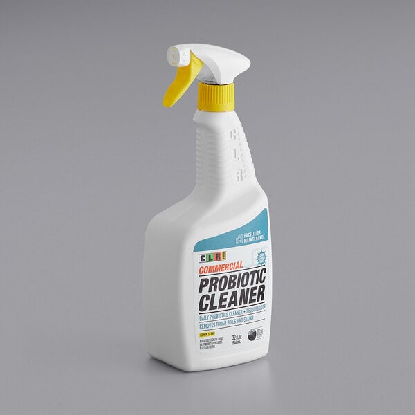 A white CLR Probiotic Cleaner bottle with a blue and white label.