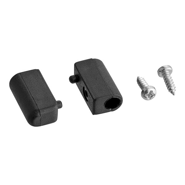 A white background with a black Narvon Control Panel Cover with screw holes.