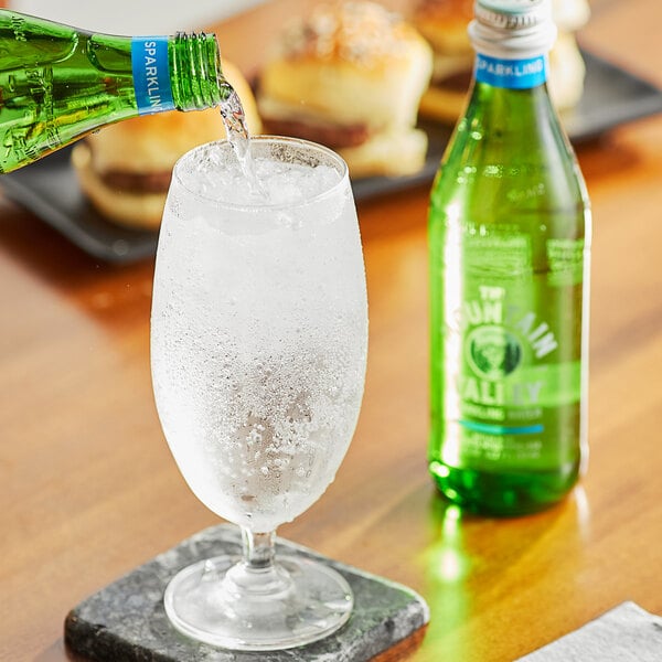 Sparkling water in glass