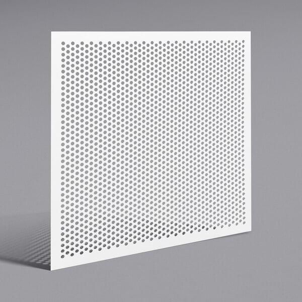 A white plastic panel with holes.