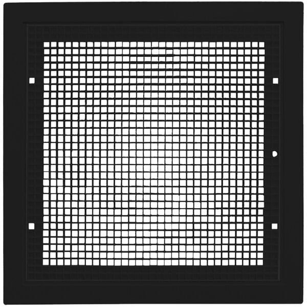 A black square mesh with holes.