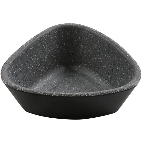 A stone grey and black speckled cheforward ramekin.
