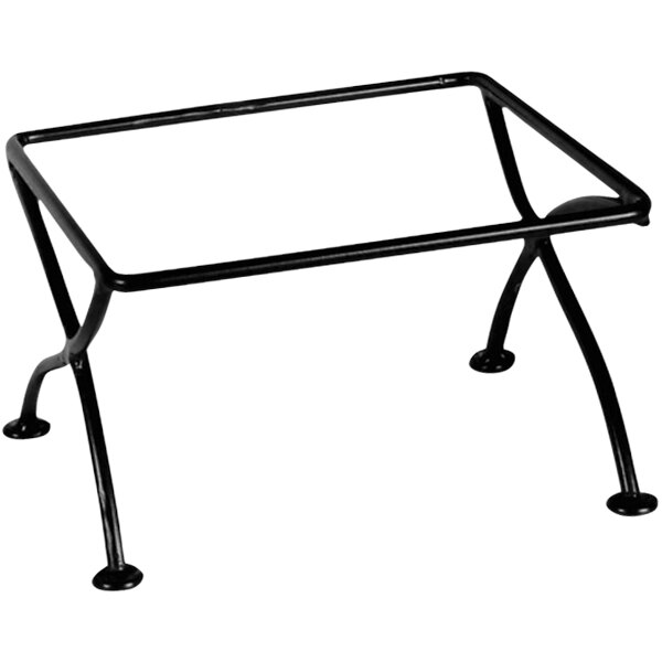 A black metal GET Classic Square Riser with legs.