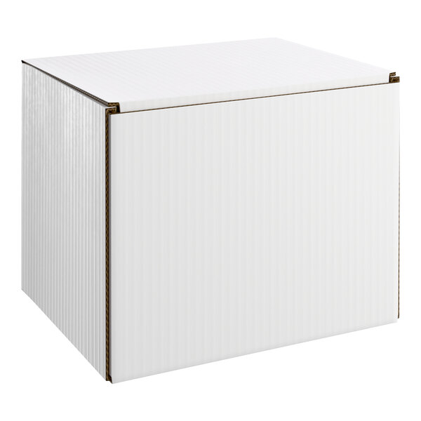 A white box with a lid.