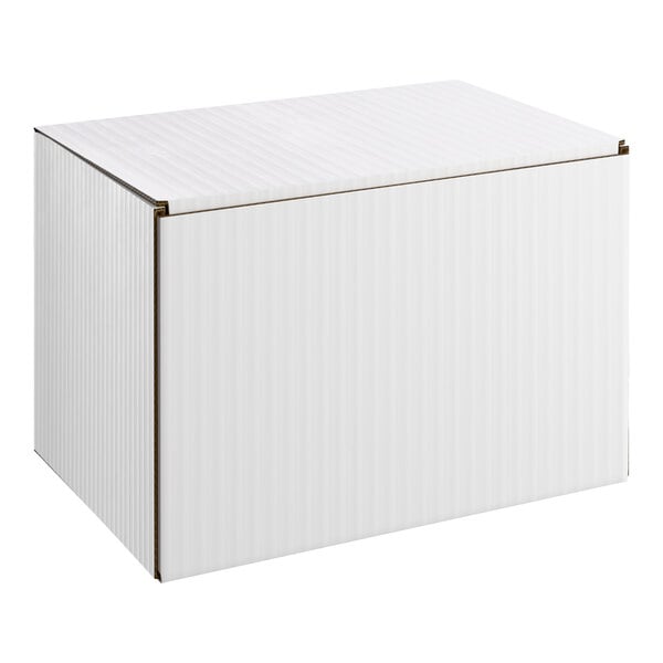 A white box with a lid.