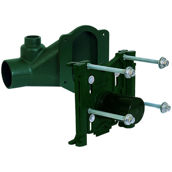 A green metal Josam floor mount toilet carrier with screws and an O-ring faceplate.