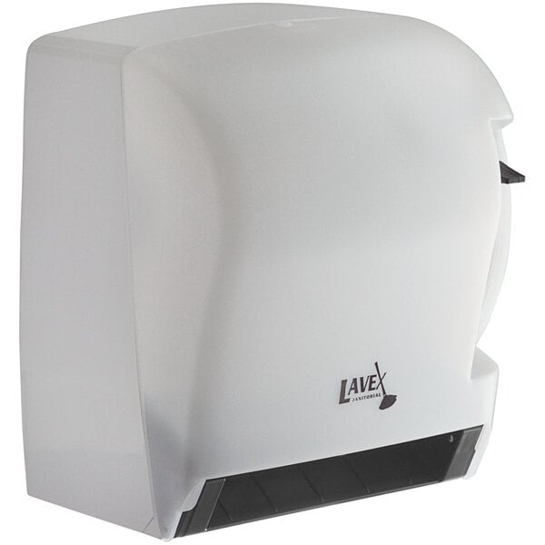 Lavex Translucent White Automatic Paper Towel Dispenser with Motion Sensor