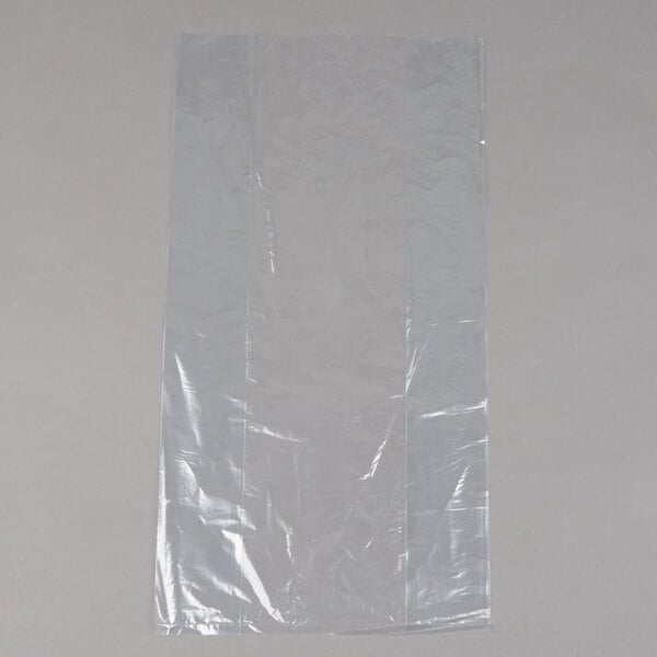 A clear plastic LK Packaging food bag.