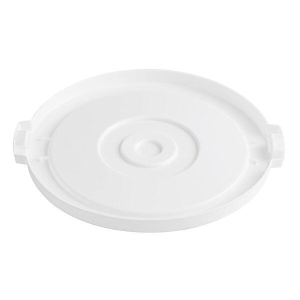 A white plastic lid designed for a 20-gallon vegetable crisper container.
