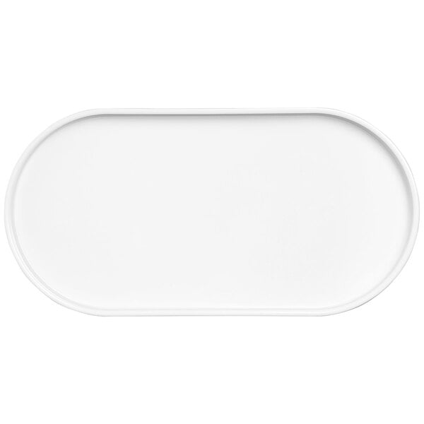 An American Metalcraft white oval melamine serving platter.