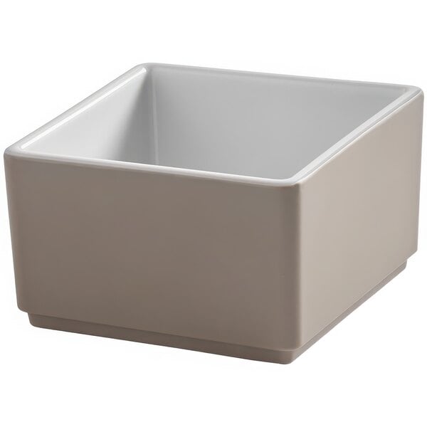 An American Metalcraft white square melamine bowl.