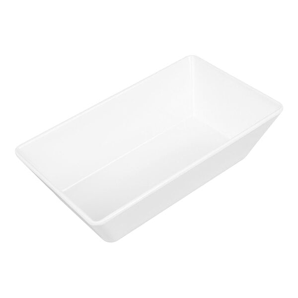 American Metalcraft Endurance 48 oz. White Rectangular Melamine Serving Bowl