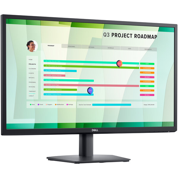 A Dell computer monitor with a project on the screen.