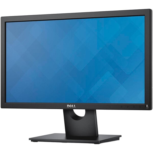 A black Dell LED-LCD computer monitor with a VGA connection.