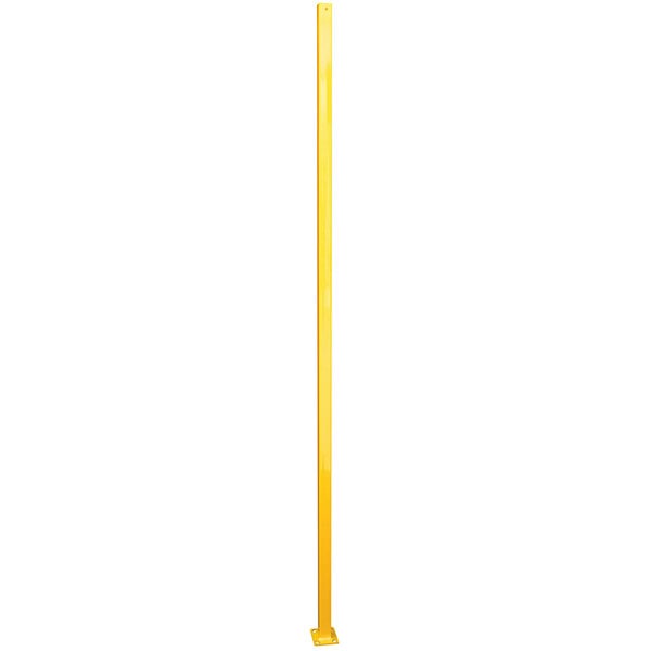 A long yellow Vestil steel pole with a white background.