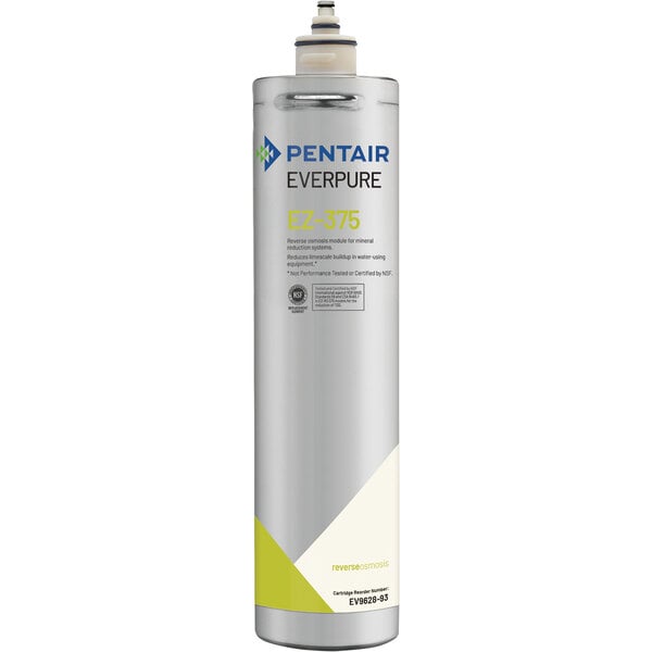 The Everpure EV9628-93 RO membrane cartridge with a silver can and black cap.