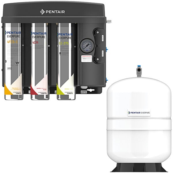 The white Everpure EZ-RO 375/5G-BL reverse osmosis system tank.