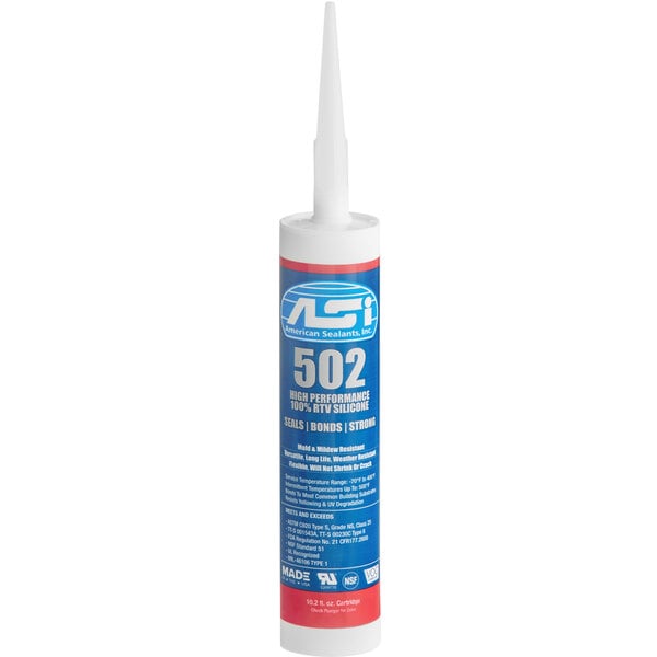 A white American Sealants tube with a white cap.