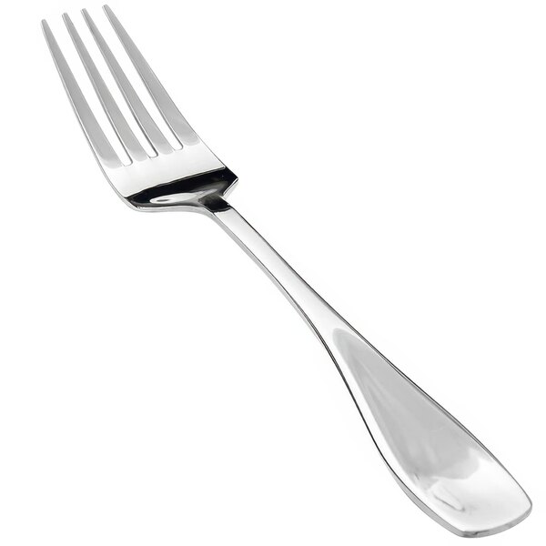 A Front of the House Cameron stainless steel salad/dessert fork with a silver handle.