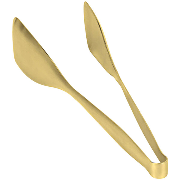 A pair of gold Front of the House tongs.