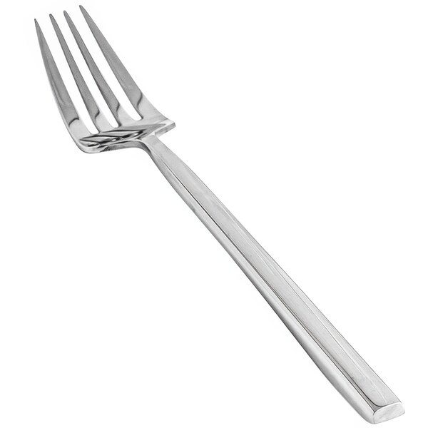 A Front of the House Liam stainless steel salad/dessert fork with a silver handle.