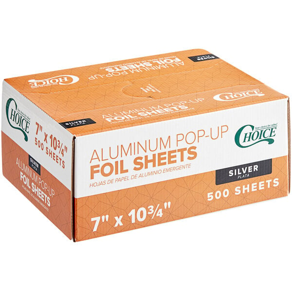 Pop-Up Aluminum Foil Wrap Sheets 9 x 10 3/4 Silver 200 per Box - Non-stick  Heavy Duty aluminum foil sheets for Restaurants, Delis & Catering (9 x 10