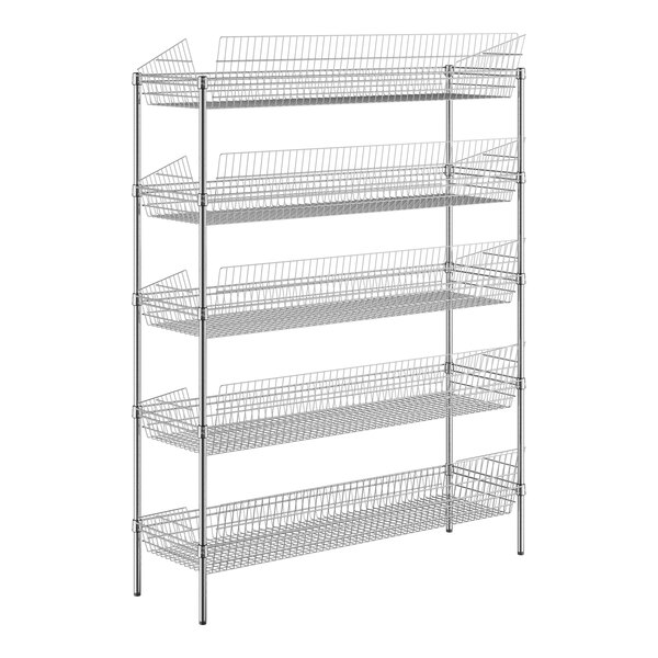 A Regency chrome wire rack with 5 shelves.