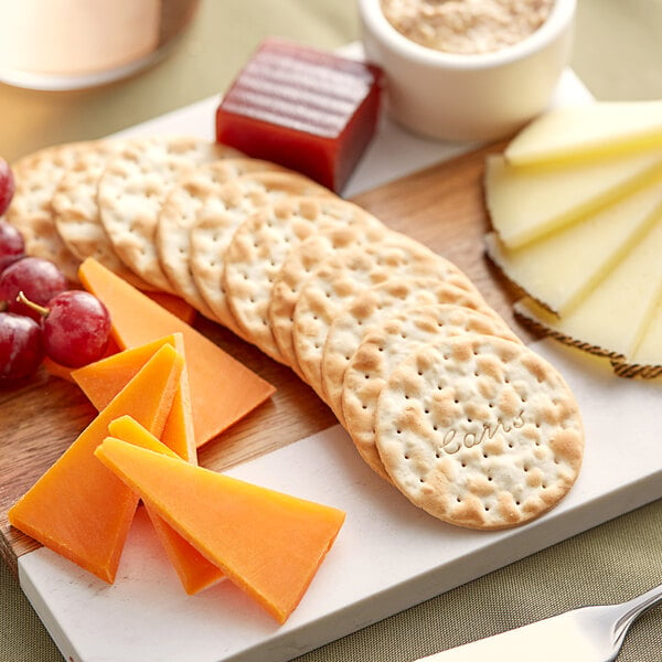 water crackers on a charcuterie board