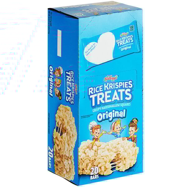 A white box of 80 Kellogg's Rice Krispies Treats.