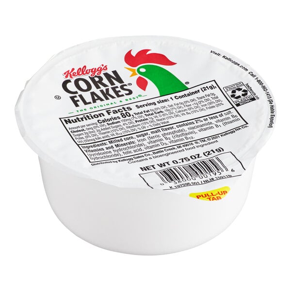 Kellogg's Corn Flakes Cereal Single-Serve Bowl Pack 0.75 oz. - 96/Case