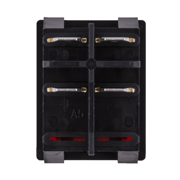 A black rectangular Carnival King On / Off rocker switch with red and silver metal connectors.