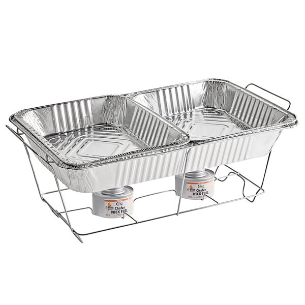 Choice Chrome Wire Chafer Stand for Full Size Disposable Pans