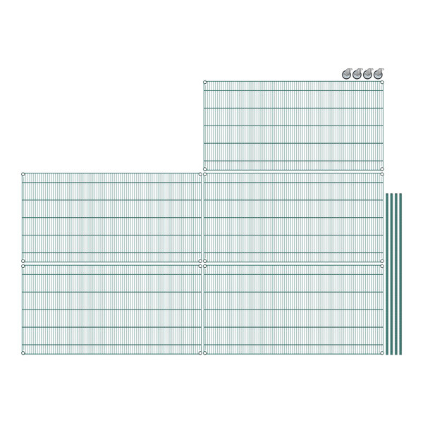 A grid pattern with green and white lines.