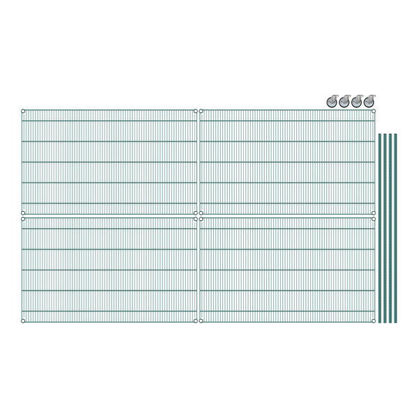 A sheet of paper with a grid and blue lines.