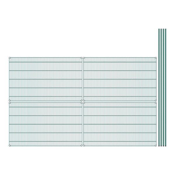 Regency wire shelving with 4 shelves in a grid pattern.
