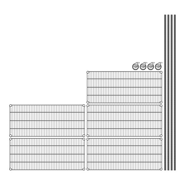 A grid of wire mesh with metal bars.