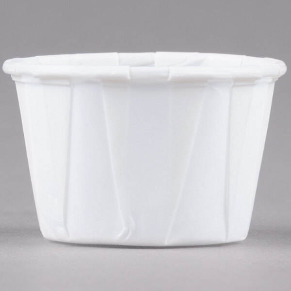 20 Packs of SOLO 100-2050 1-oz White Treated Paper Pleated Soufflé Portion Cup