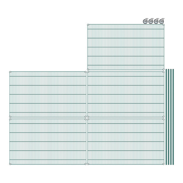 A white grid with dots and lines.