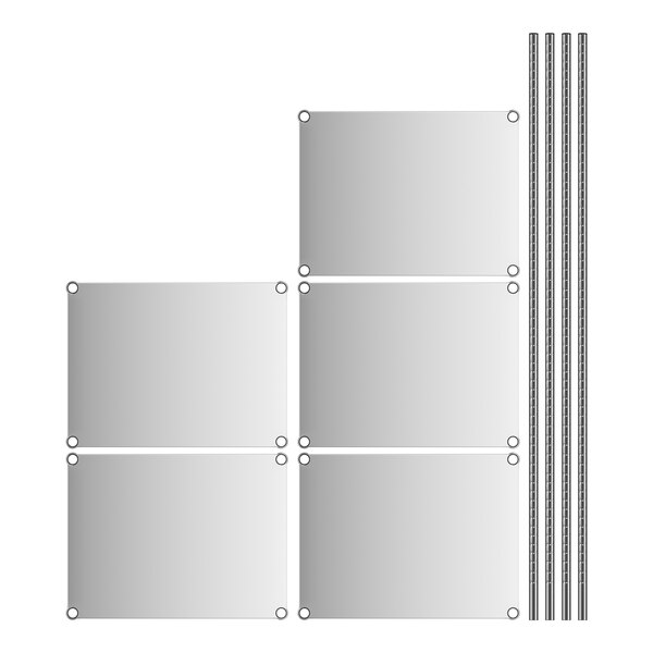 A white rectangular object with metal bars and holes.