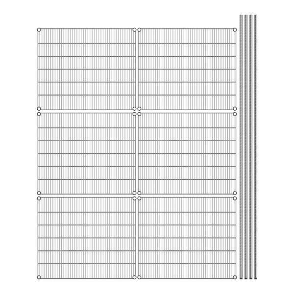 A white rectangular grid paper with black lines.