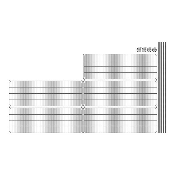 A diagram of a grid of metal rods.